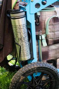 Zuca backpack cart bottle holder close-up